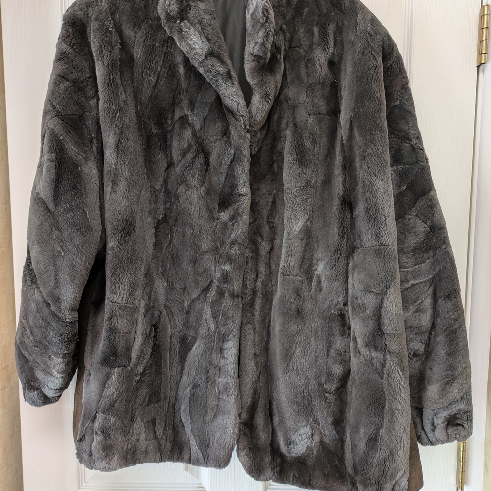 Black Fur Coat - Women's Plush Winter Jacket